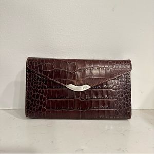 RALPH LAUREN: vintage embossed calfskin Envelope Clutch